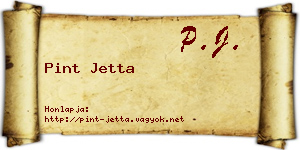 Pint Jetta névjegykártya